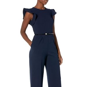 NWT Calvin Klein Belted Jumpsuit